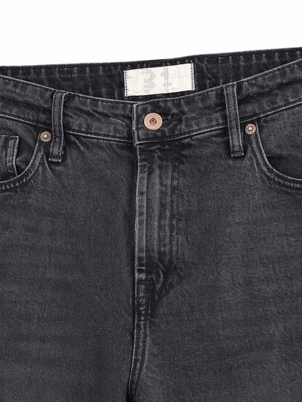 Free People We The Free Black Distressed Skinny Jeans Low Rise Size 31 Raw Hem - Picture 3 of 16